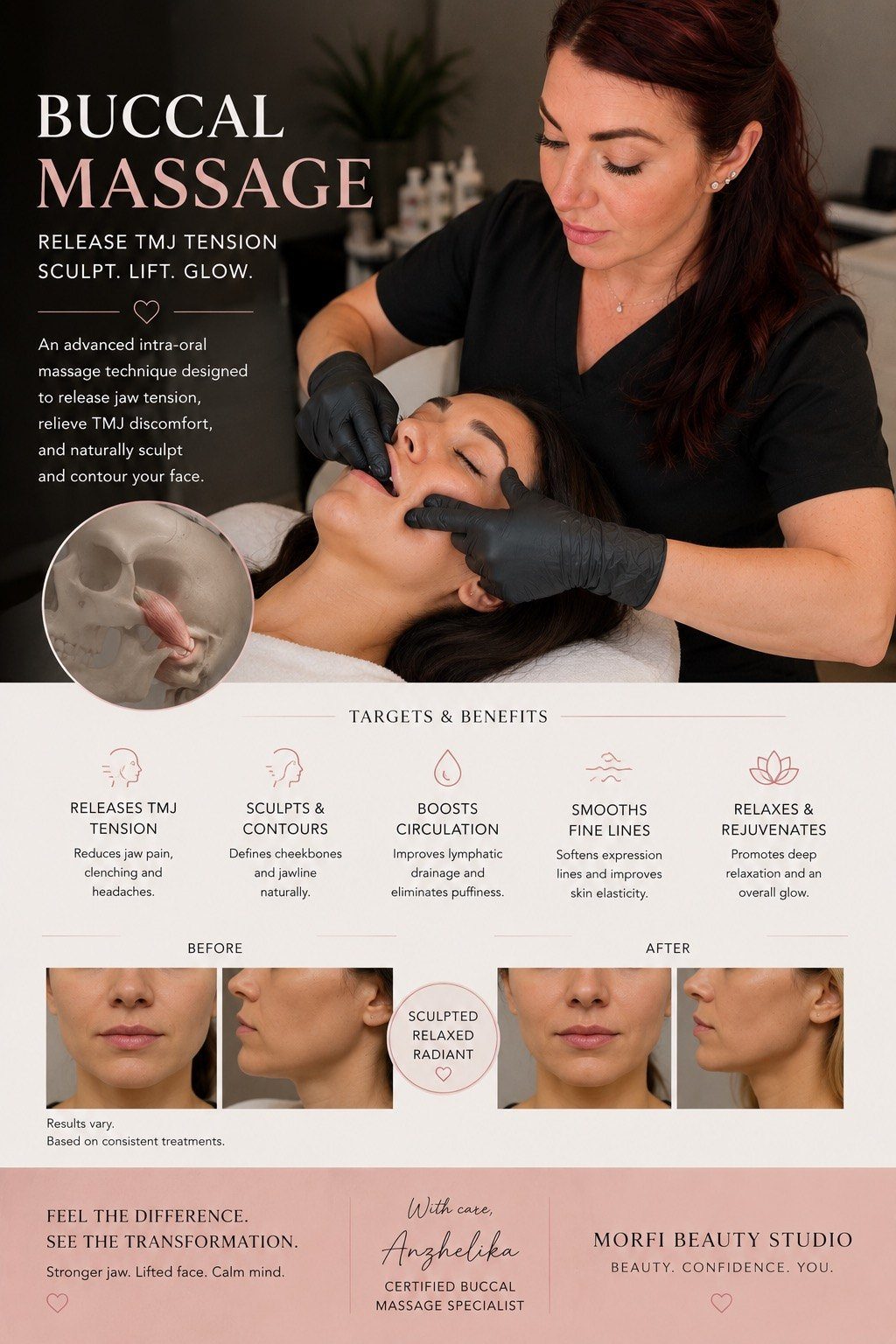 Buccal massage — TMJ release and face sculpting by Morfi